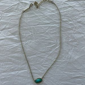 Kendra Scott Elisa Pendant in Gold and Teal